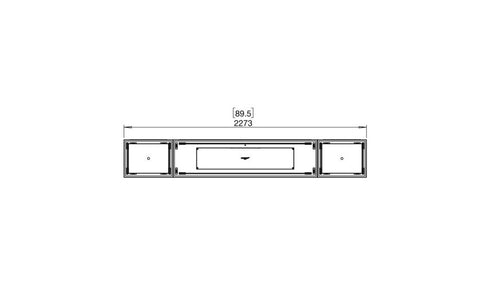 Ecosmart Fire Flex 86BN.BX2 Bench Fireplace Insert - Black Finish / Black Burner - ESF.FX.86BN.BX2.B